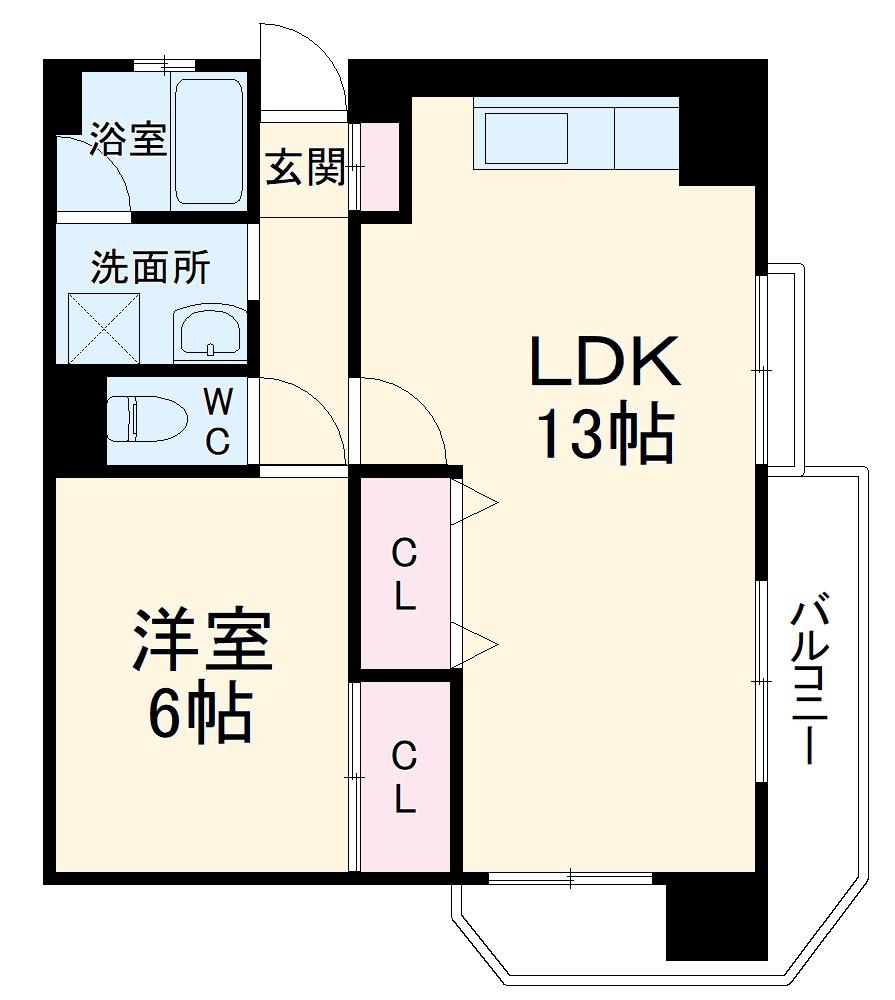 第2小池ビル(1LDK/4階)の間取り写真