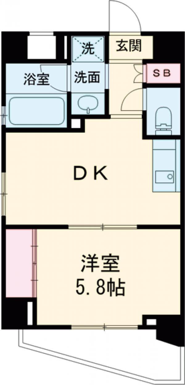 B CITY APARTMENT SUGINAMI TAKA(1LDK/5階)の間取り写真