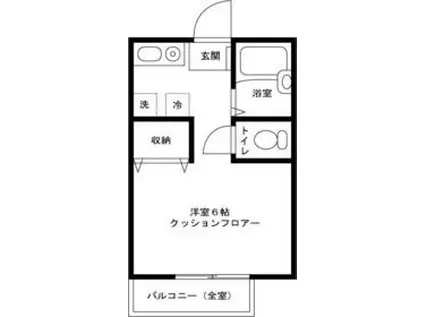 ビューラー(1K/1階)の間取り写真