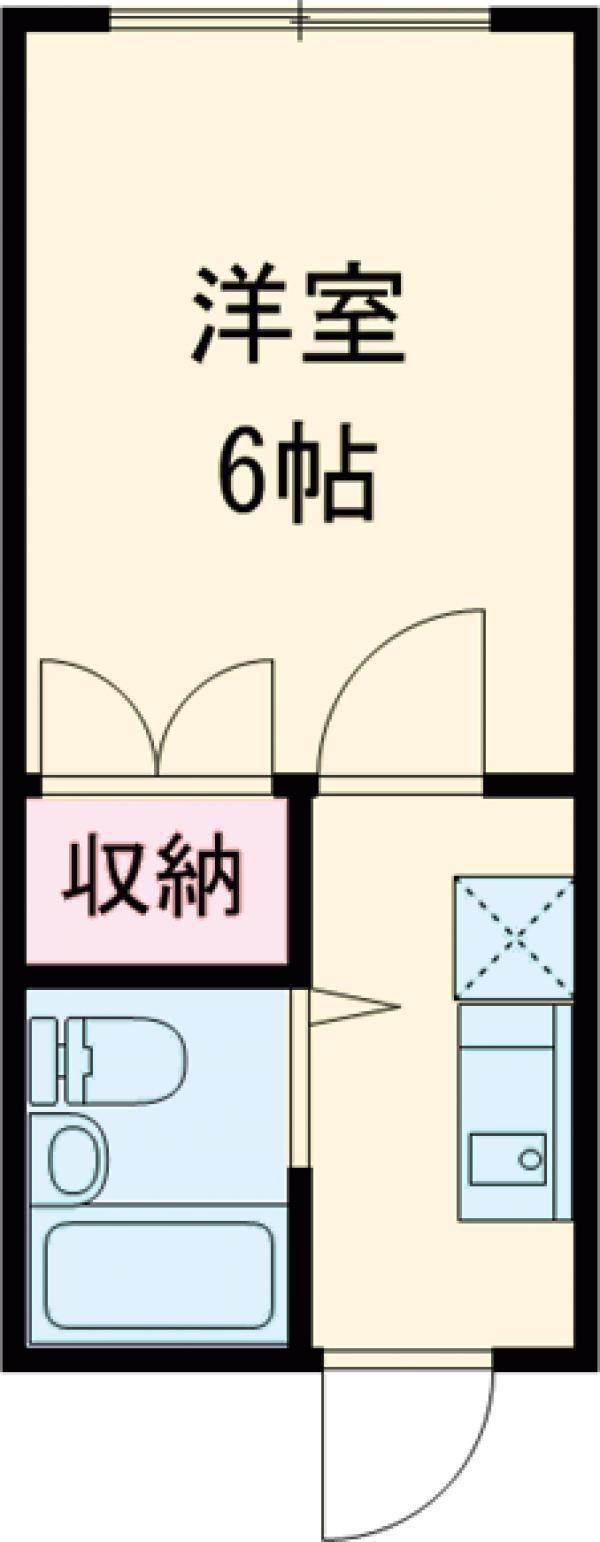 TAMA COURT(1K/2階)の間取り写真