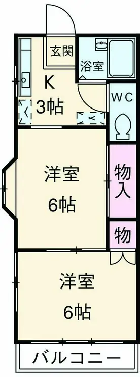 クロック・ハイツ 1階階 間取り