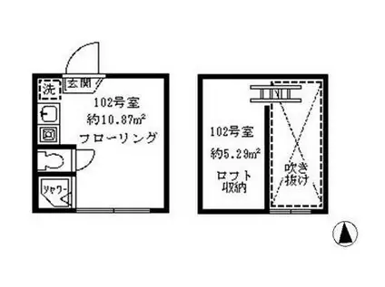 ソフィアフラット(ワンルーム/1階)の間取り写真