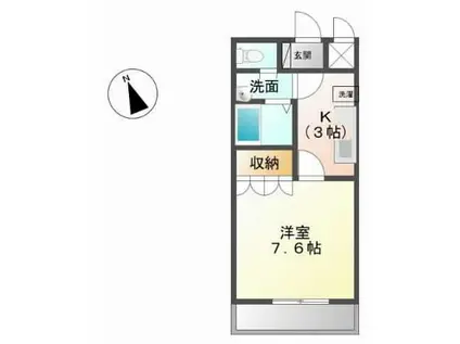 メゾン・ド・オリーブ(1K/2階)の間取り写真