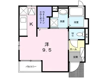 サンアベニュー(ワンルーム/1階)の間取り写真