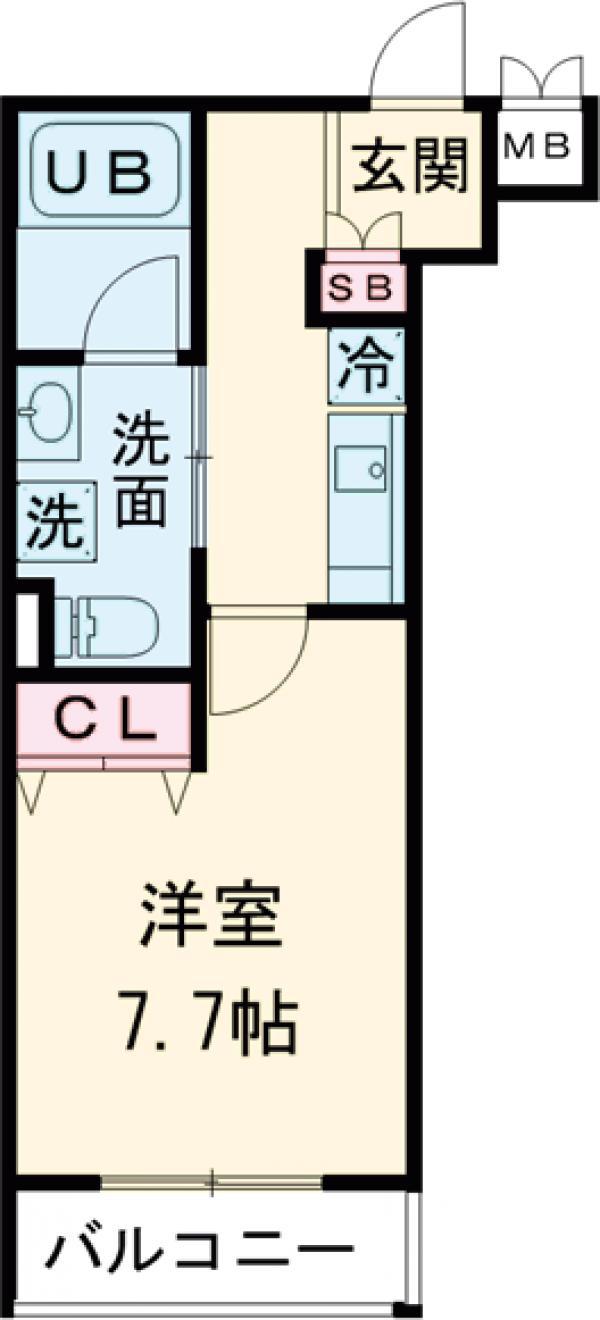 エストゥルース小竹向原(1K/4階)の間取り写真