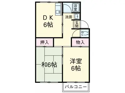 コーポ伊藤(2DK/3階)の間取り写真