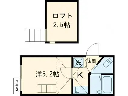 シャンテ堀切菖蒲園Ⅱ(1K/3階)の間取り写真