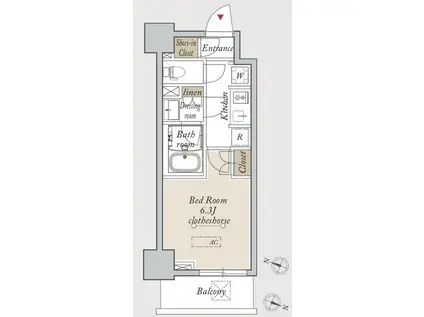 HF川口駅前レジデンス(1K/8階)の間取り写真