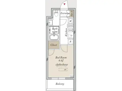 HF川口駅前レジデンス(1K/7階)の間取り写真