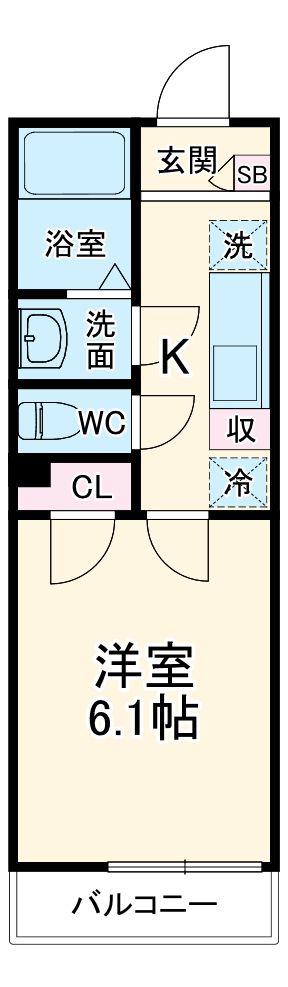アスティオ(1K/1階)の間取り写真