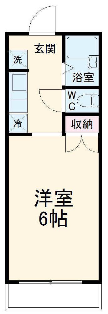 パラッツォみなとみらい(ワンルーム/2階)の間取り写真