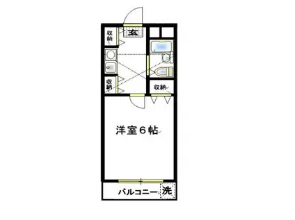 ビューパレス茅ヶ崎(1K/1階)の間取り写真