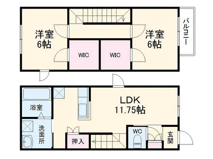 プレジールⅡ(2LDK)の間取り写真