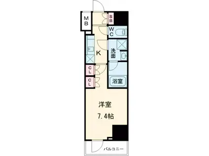 DIPS赤羽RESIDENCE(1K/10階)の間取り写真