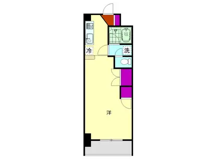 ファーストクラス本厚木(1K/3階)の間取り写真