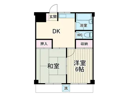 柴田ハイツB(2DK/3階)の間取り写真