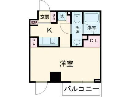 ORSUS新江古田(1K/1階)の間取り写真