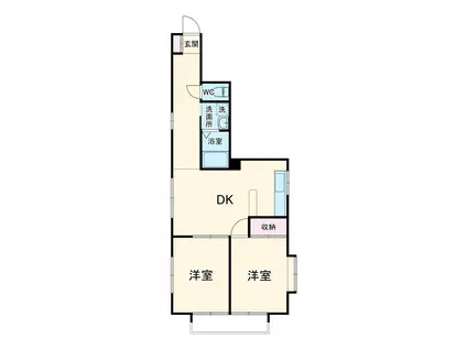 テテアテテ(2LDK/2階)の間取り写真