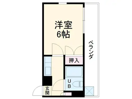 コーポ平成(1K/3階)の間取り写真