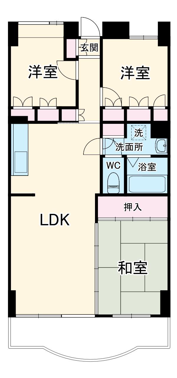 FAMILIO(3LDK/5階)の間取り写真