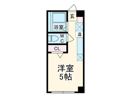 レジデンスカープ千葉(ワンルーム/3階)の間取り写真