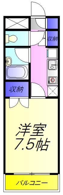N・K・Aビル(1K/5階)の間取り写真