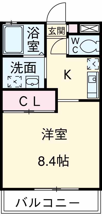 エクセルⅥ(1K/1階)の間取り写真