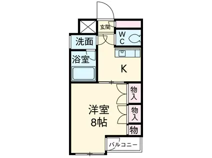 ネオビル(1K/3階)の間取り写真