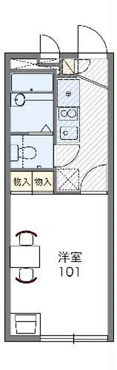レオパレスクレール 1階階 間取り