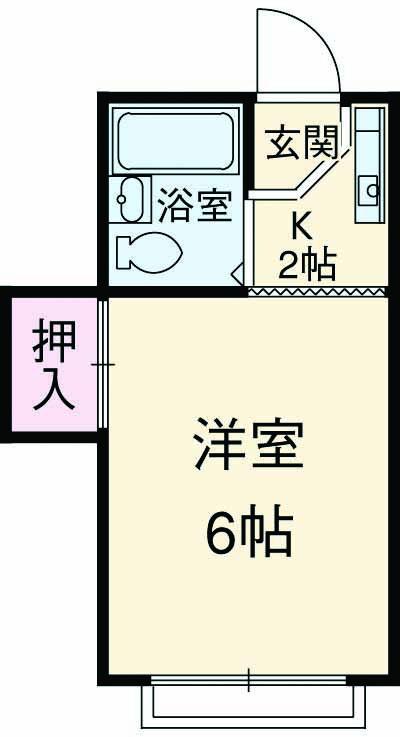 REFINE道場北(1K/1階)の間取り写真