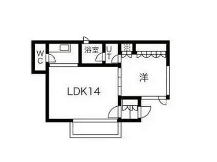 メグロポイント(1LDK/1階)の間取り写真