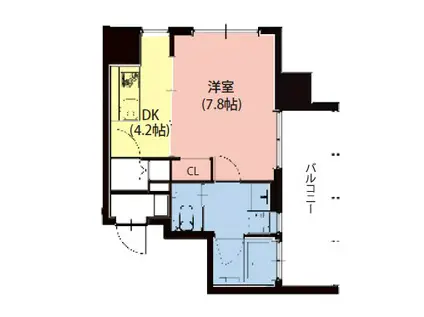 さくらHILLS NAGOYA ウエスト(1K/6階)の間取り写真