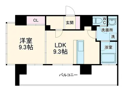 さくらHILLS NAGOYA ウエスト(1LDK/8階)の間取り写真