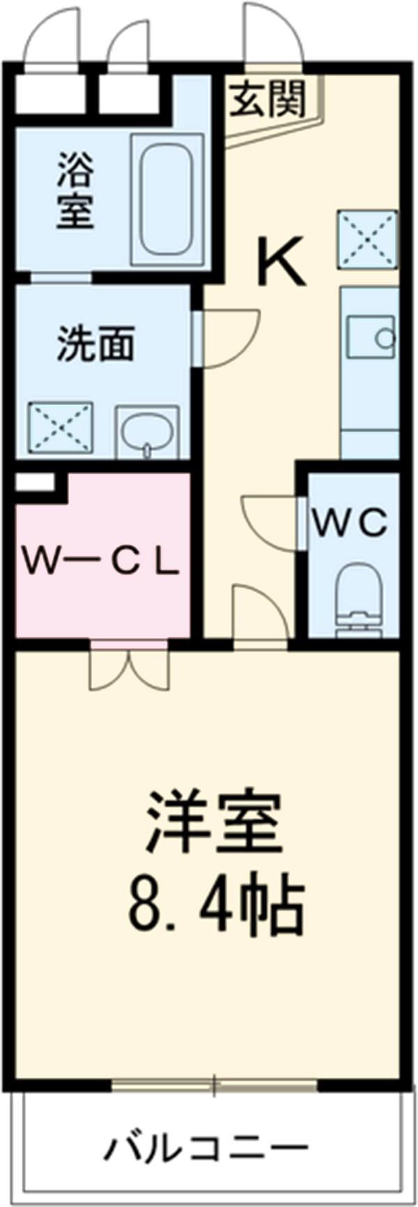 グリーン ガーデン(1K/2階)の間取り写真