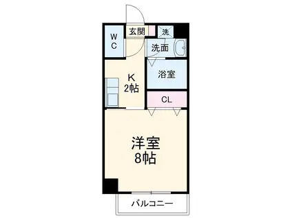 A・CITY三河安城南館(ワンルーム/7階)の間取り写真