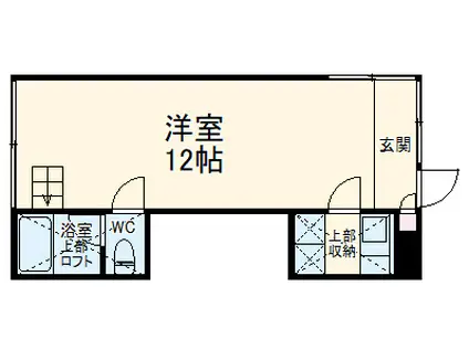 アパートメントキューブ(1K/1階)の間取り写真
