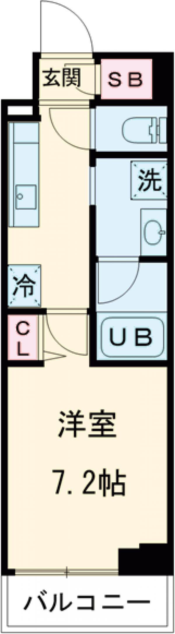 B CITY APARTMENT ITABASHI NORT(1K/2階)の間取り写真