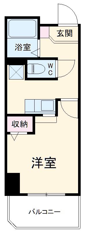 PAULOWNIA VALLEY TAKE2 ポートサイド(1K/7階)の間取り写真