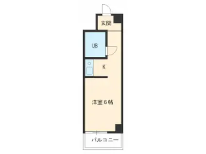 ヒルサイド八事(ワンルーム/1階)の間取り写真