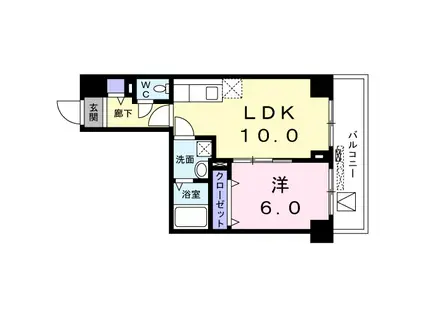 菊水レジデンス綱島1(1LDK/5階)の間取り写真