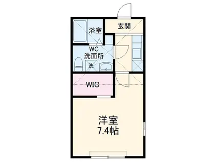 アザーレプラネ生田(1K/2階)の間取り写真