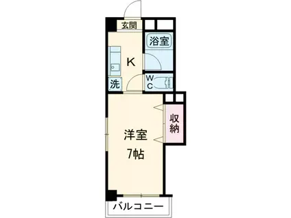 上石神井ハイツ(1K/2階)の間取り写真