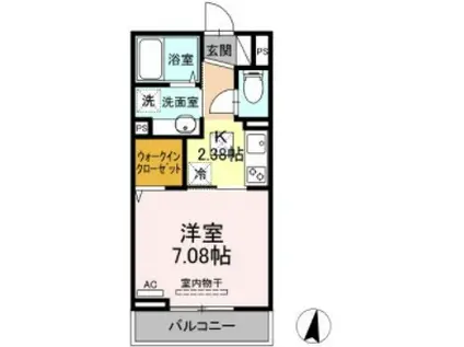 セジュール南阿佐ヶ谷2(1K/1階)の間取り写真