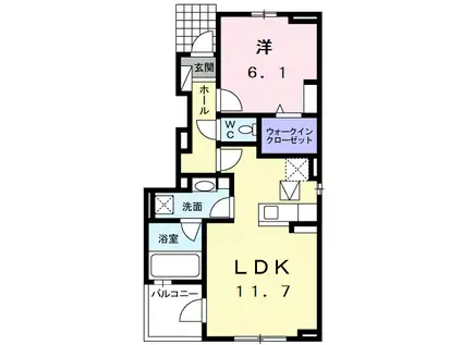 サニーホームⅤ(1LDK/1階)の間取り写真
