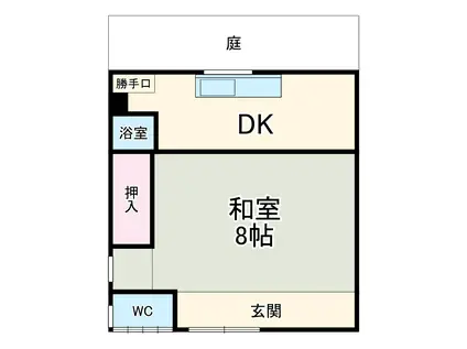 林アパート(1DK/1階)の間取り写真