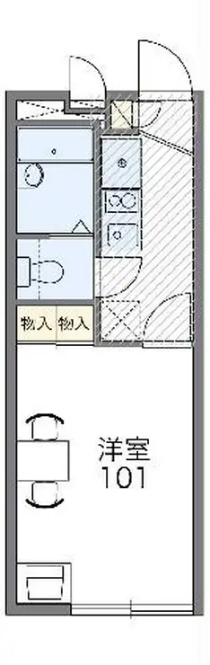 レオパレスたてかわ 2階階 間取り