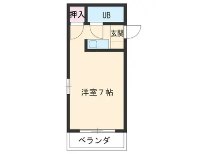 ラジール新道(ワンルーム/2階)の間取り写真