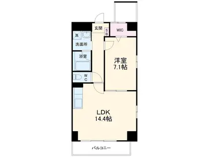 ALBIREO(1LDK/4階)の間取り写真