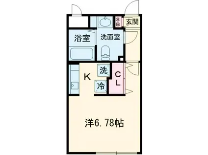 BRANCHE豊島園(ワンルーム/4階)の間取り写真