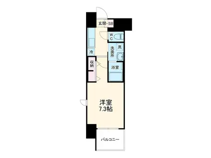 パルティール桜山(1K/2階)の間取り写真